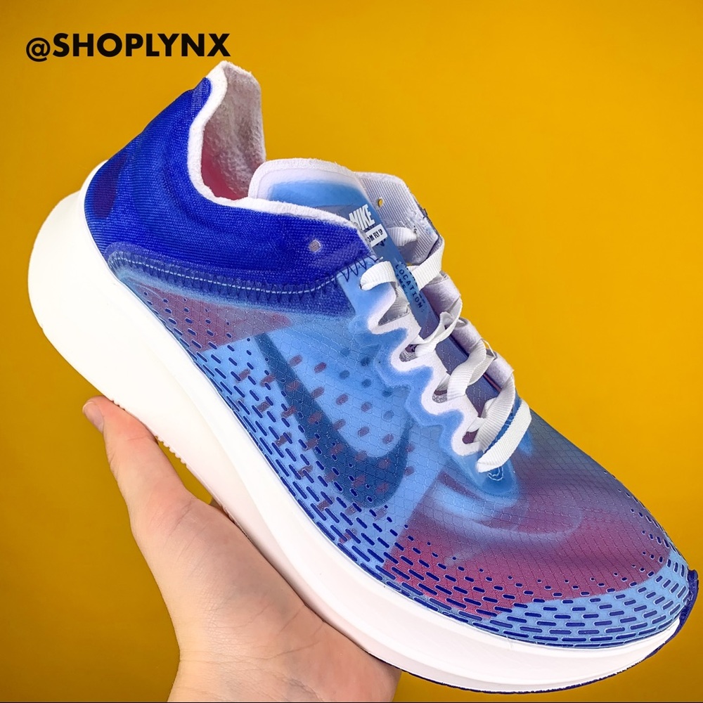 Nike Zoom Fly SP Fast in Blue Running Sneaker - Picture 4 of 8